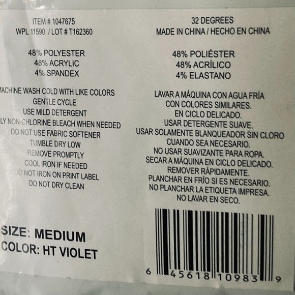 32 DEGREE HEAT Women's Long Sleeve Scoop Neck Top NIP - Picture 6 of 6